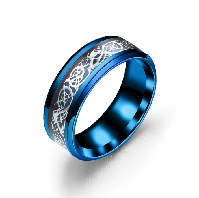 Dragon Inlay Tungsten Carbide Ring
